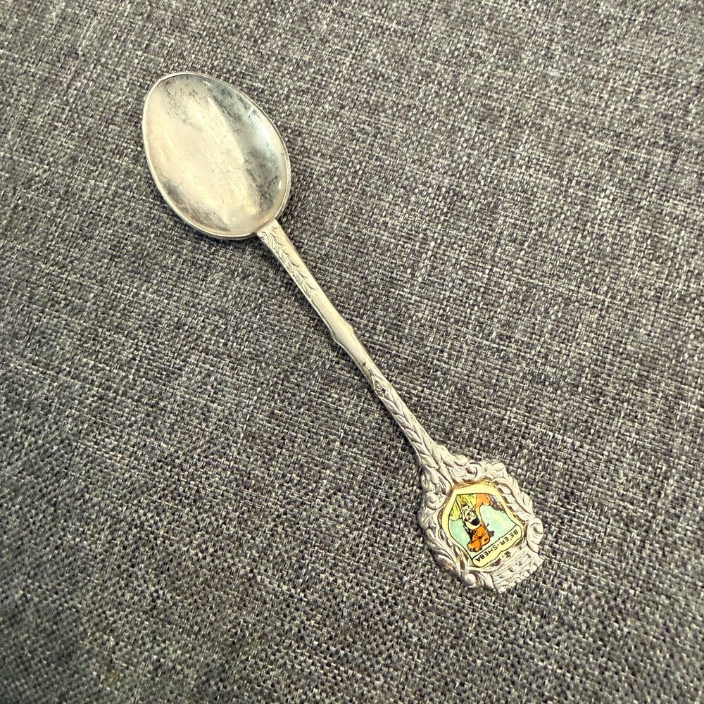 vintage Israeli souvenir spoon from Beer-Sheba (Be'er Sheva)